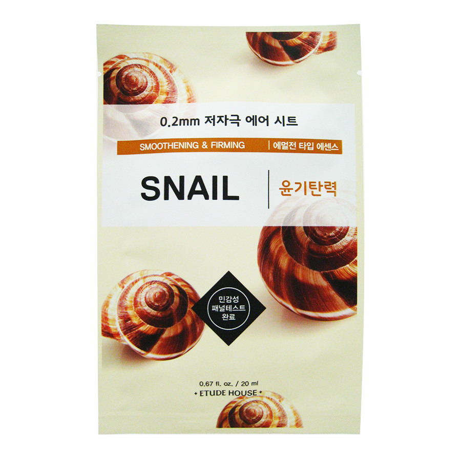 ETUDE HOUSE 0.2 Therapy Air Mask #Snail Smoothening&Fifming