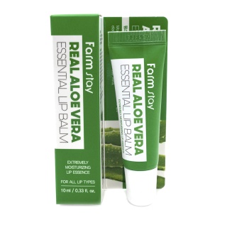 FarmStay Real Aloe Vera Essential Lip Balm Суперувлажняющий бальзам для губ с алоэ