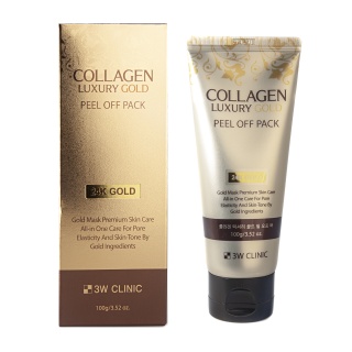 3W CLINIC Collagen Luxury Gold Peel Off Pack Золотая маска-плёнка с коллагеном