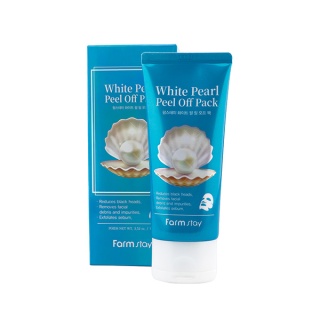 FarmStay White Pearl Peel Off Pack Очищающая маска-пленка с экстрактом жемчуга