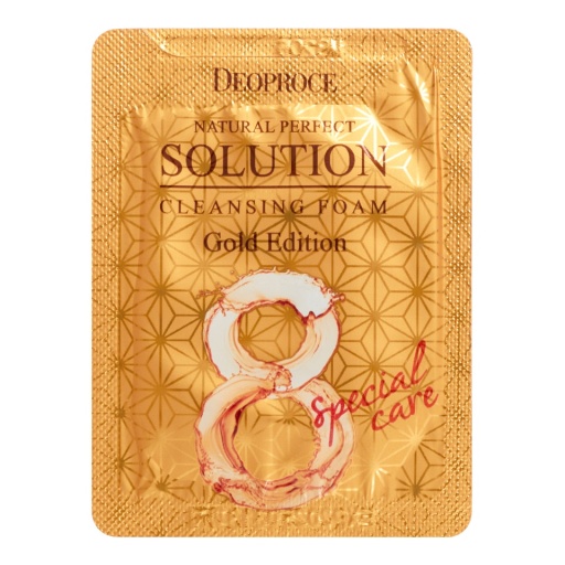 DEOPROCE NATURAL PERFECT SOLUTION CLEANSING FOAM - GOLD EDITION оптом