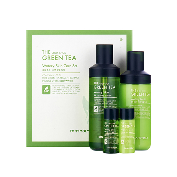 TONYMOLY THE CHOK CHOK GREEN TEA Watery Skin Care Set : ,
