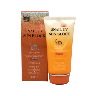 JIGOTT Snail Uv Sun Block Cream SPF50+/PA+++ оптом
