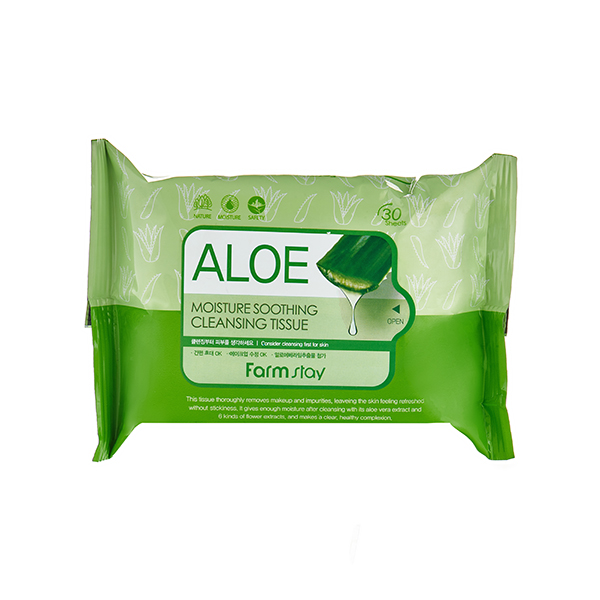FarmStay Aloe Moisture Soothing Cleansing Tissue