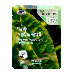 3W CLINIC Fresh Green Tea Mask Sheet оптом
