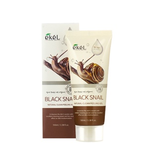 EKEL Natural Clean peeling gel Black Snail Пилинг-скатка с муцином черной улитки
