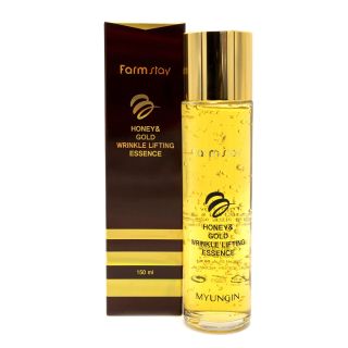 FarmStay Honey & Gold Wrinkle Lifting Essence Сыворотка с лифтинг-эффектом с экстрактом мёда и золот