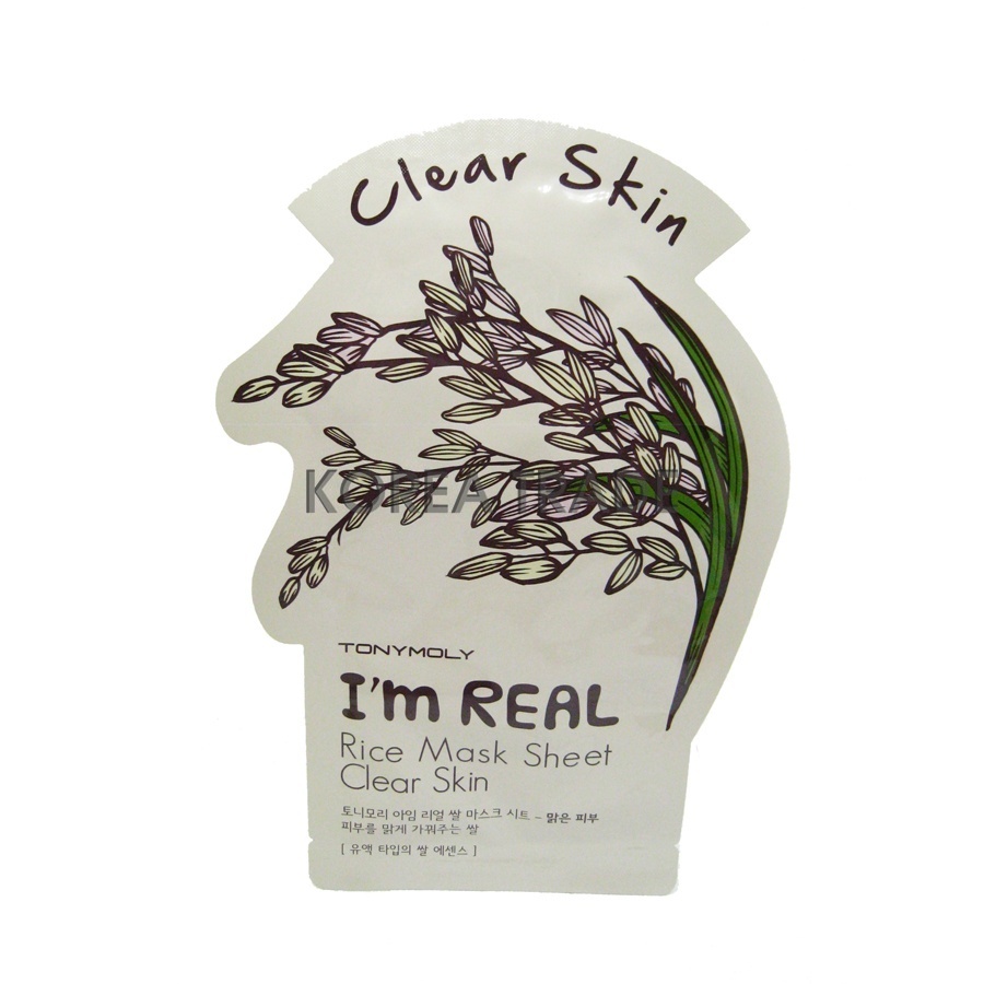TONY MOLY I’m Real Rice Mask Sheet Clear Skin