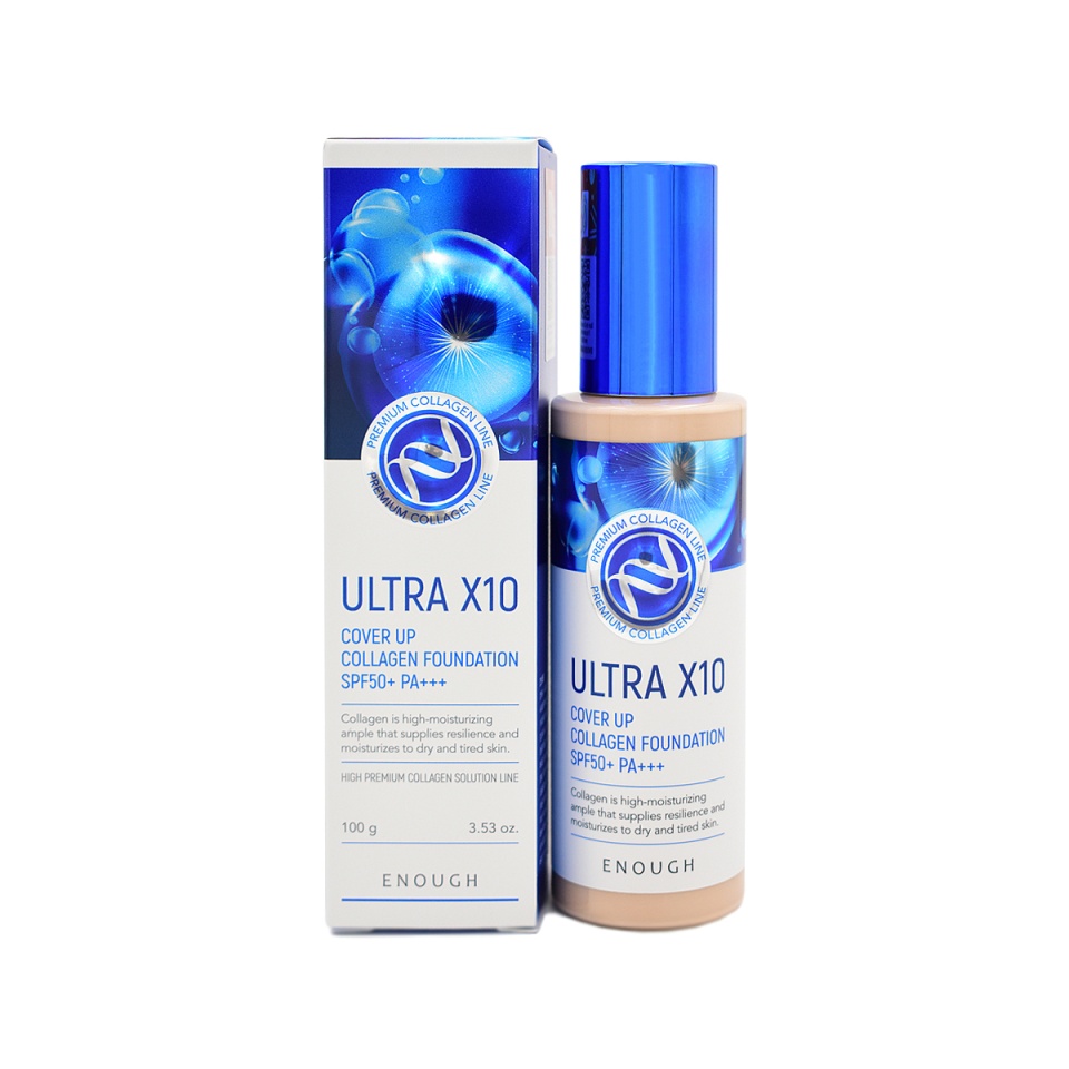 ENOUGH Ultra X10 Cover Up Collagen Foundation SPF50+ PA+++ #13