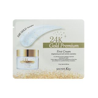 secret Key 24K Gold Premium First Cream [POUCH] Антивозрастной крем для лица с коллоидным золотом