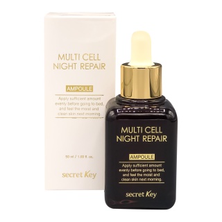 secret Key MULTI CELL NIGHT REPAIR AMPOULE Восстанавливающая ночная сыворотка для кожи лица с фитостволовыми клетками