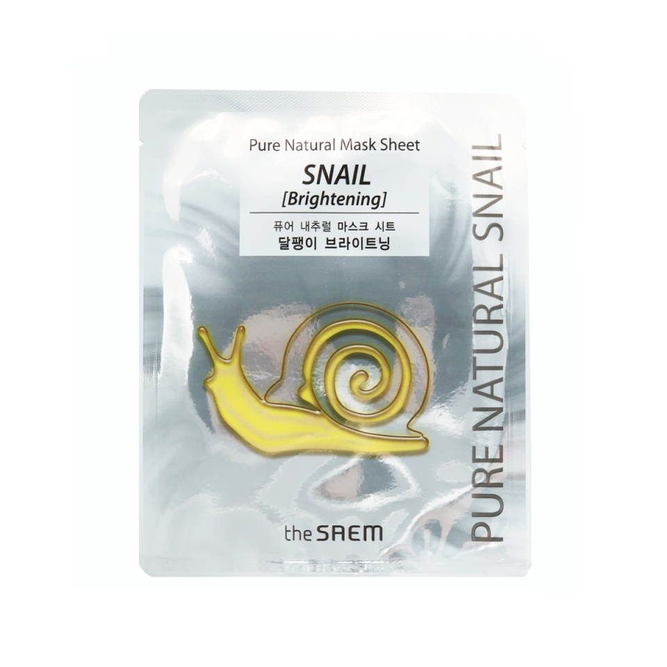 the SAEM Pure Natural Mask Sheet Snail Brightening