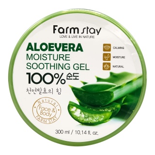 FarmStay Aloe Vera Moisture Soothing Gel 100% Многофункциональный гель с экстрактом алоэ