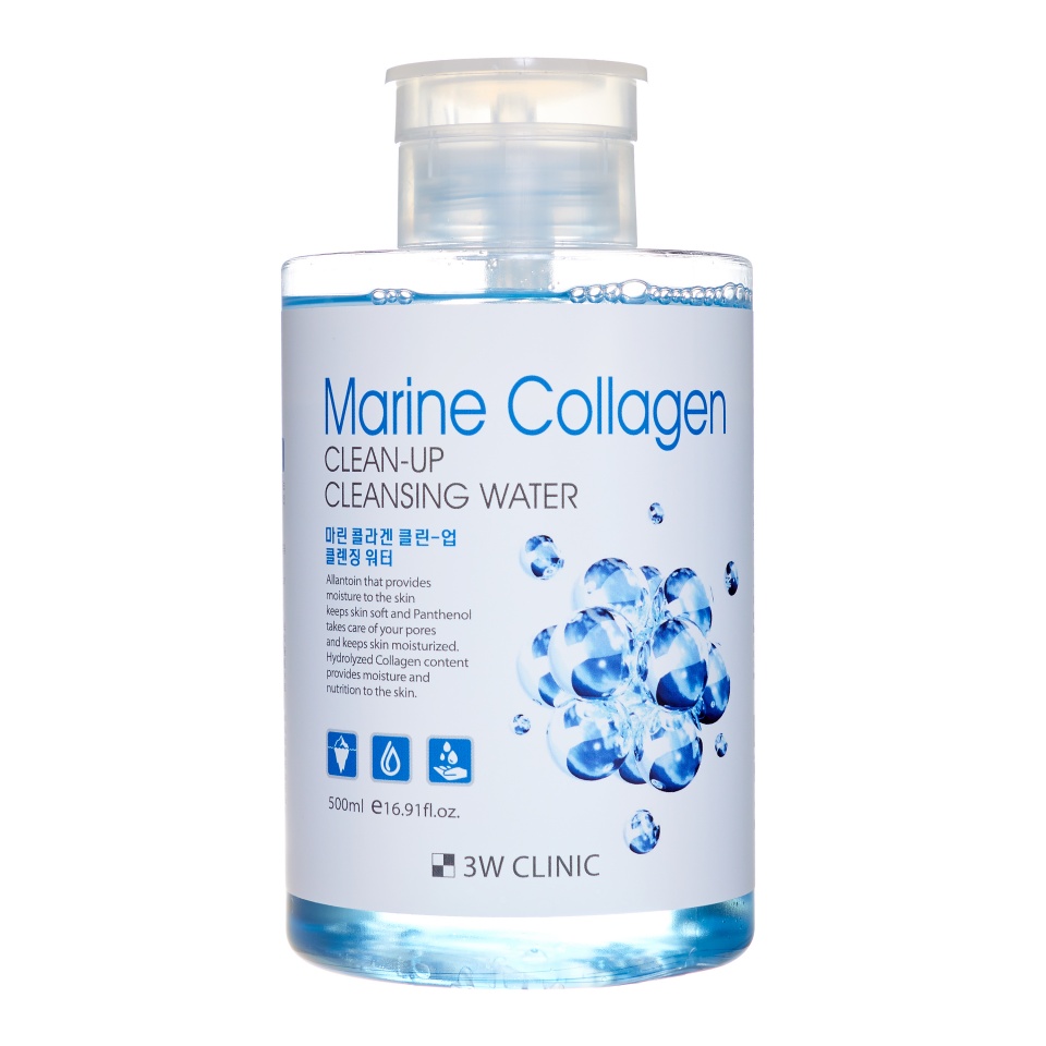 3W CLINIC Marine Collagen Clean-Up Cleansing Water