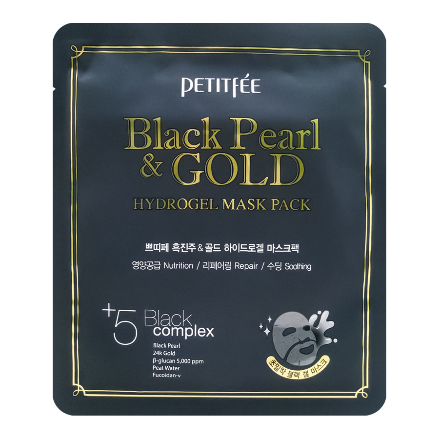 Petitfee Black Pearl & Gold Hydrogel Mask Pack