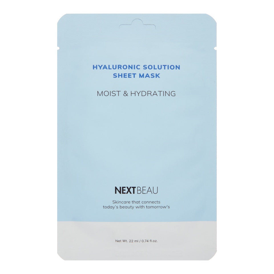 NEXTBEAU Hyaluronic Solution Sheet Mask Moist & Hydrating 22