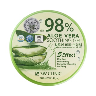 3W CLINIC 98% Aloe Vera Soothing Gel Универсальный увлажняющий гель с алоэ вера