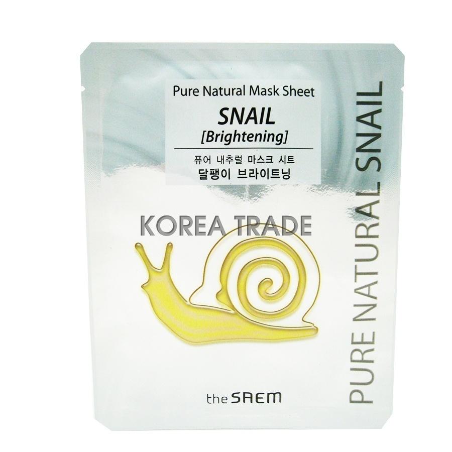 Saem Pure Natural Mask Sheet Snail (Brightening)