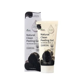 EKEL Natural Clean peeling gel Charcoal Пилинг-скатка с экстрактом древесного угля