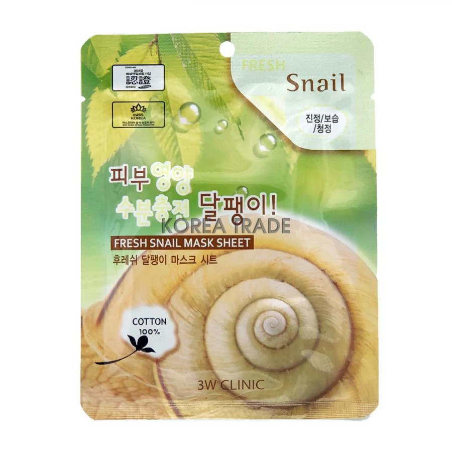 3W CLINIC Fresh Snail Mask Sheet