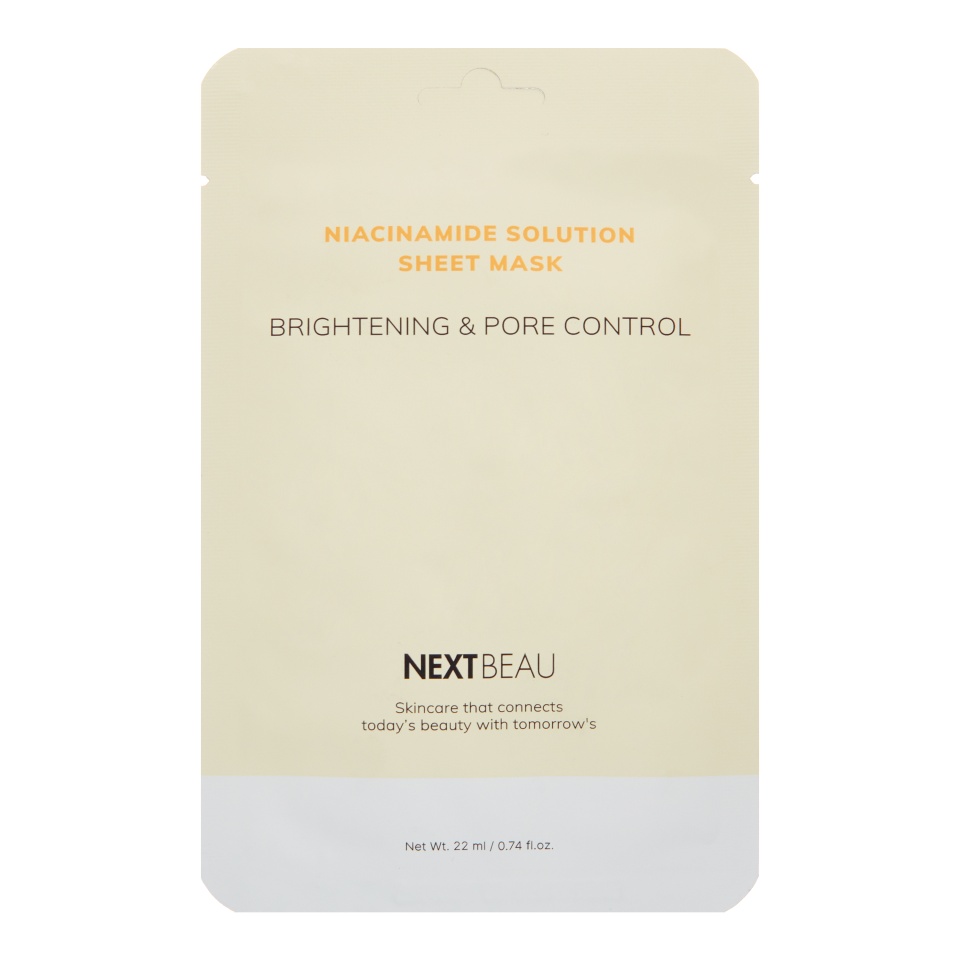 NEXTBEAU Niacinamide Solution Sheet Mask Brightening & Pore Control 22