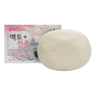 3W CLINIC White clay+Pearl Beauty Soap оптом
