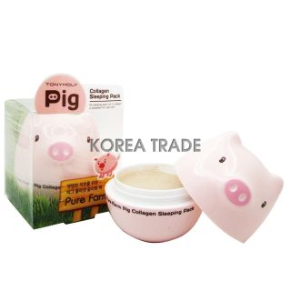 TONY MOLY Pure Farm Pig Collagen Sleeping Pack Антивозрастная ночная маска для лица 