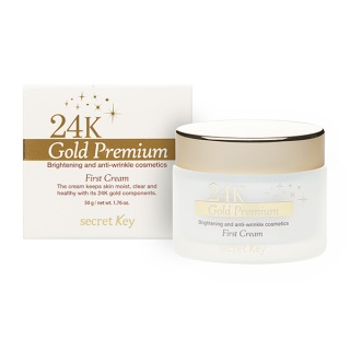 secret Key 24K Gold Premium First Cream Антивозрастной крем для лица с коллоидным золотом