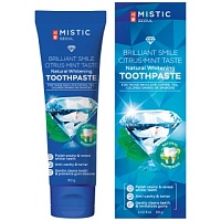 MISTIC Natural Whitening Toothpaste BRILLIANT SMILE CITRUS-MINT TASTE ( 14+) Натуральная отбеливающая зубная паста BRILLIANT SMILE со вкусом цитрусово - оптом