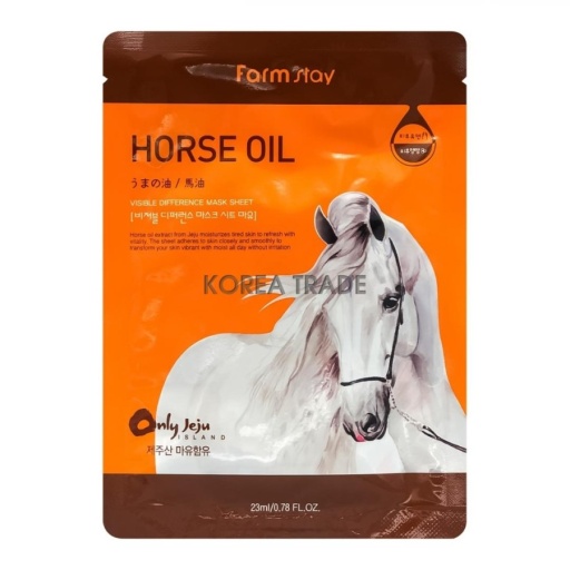 FarmStay Visible Difference Horse Oil Mask Sheet оптом