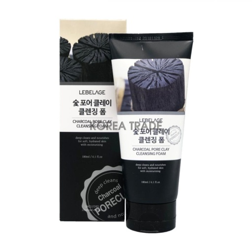 LEBELAGE Charcoal Pore Clay Cleansing Foam оптом