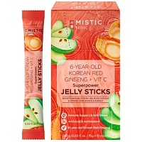 MISTIC 6-YEAR OLD KOREAN RED GINSENG+VIT C SUPERPOWER JELLY STICKS Экстракт красного 6-летнего женьшеня в желе с витамином С 15шт.*15г/кор - оптом