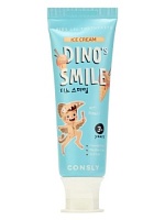 Consly DINO's SMILE Kids Gel Toothpaste with Xylitol and Ice Cream Детская гелевая зубная паста DINO's SMILE c ксилитом и вкусом пломбира  60г - оптом