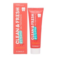 CONSLY Clean&Fresh Red Ginseng & Acerola Gel Toothpaste Гелевая зубная паста Clean&Fresh с экстрактами красного женьшеня и ацеролы - оптом