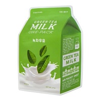A'PIEU Green Tea Milk One-Pack Успокаивающая маска с экстрактом зеленого чая и гамамелиса  - оптом