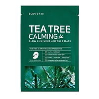 SOME BY MI TEA TREE CALMING GLOW LUMINOUS AMPOULE MASK Ампульная тканевая маска для лица с экстрактом чайного дерева - оптом