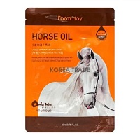FarmStay Visible Difference Horse Oil Mask Sheet Питательная тканевая маска для лица - оптом
