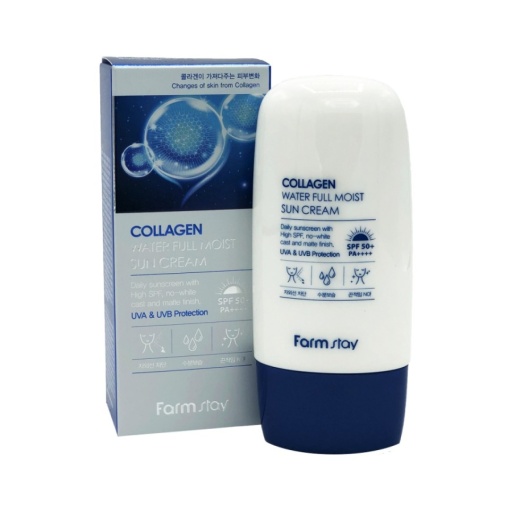 FarmStay Collagen Water Full Moist Sun Cream SPF 50+/PA++++ оптом