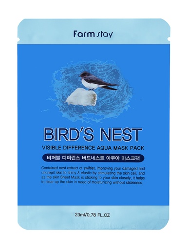 FarmStay Visible Difference Bird's Nest Aqua Mask Pack оптом