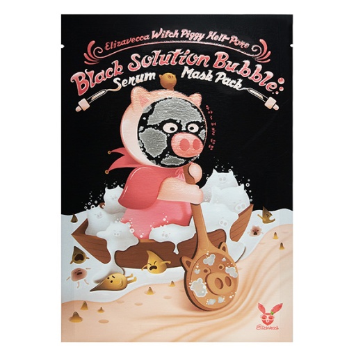 Elizavecca Witch Piggy Hell-Pore Black Solution Bubble Serum Mask Pack оптом