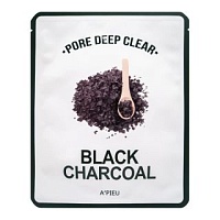 A'PIEU Pore Deep Clear Black Charcoal Mask Глубокоочищающая маска для лица - оптом