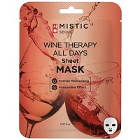 MISTIC WINE THERAPY ALL DAYS Sheet MASK Тканевая маска для лица с экстрактом вина 24мл - оптом