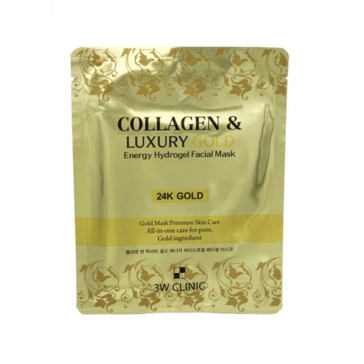 3W CLINIC Collagen & Luxury Gold Energy Hydrogel Facial Mask оптом