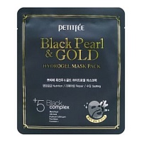 Petitfee Black Pearl & Gold Hydrogel Mask Pack Гидрогелевая маска для лица с черным жемчугом - оптом