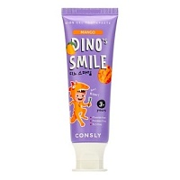 Consly  DINO's SMILE Kids Gel Toothpaste with Xylitol and Mango Детская гелевая зубная паста DINO's SMILE c ксилитом и вкусом манго 60г - оптом