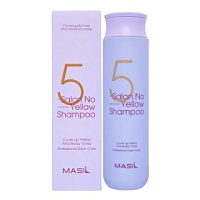 MASIL 5 SALON NO YELLOW SHAMPOO Тонирующий шампунь для осветлённых волос против желтизны 300мл - оптом