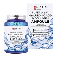 MISTIC SUPER AQUA HYALURONIC ACID & COLLAGEN AMPOULE Глубокоувлажняющая  сыворотка с гиалуроновой кислотой и коллагеном 250мл - оптом