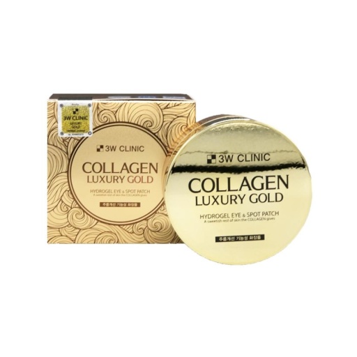 1+1 3W CLINIC Collagen Luxury Gold Hydrogel Eye & Spot Patch оптом