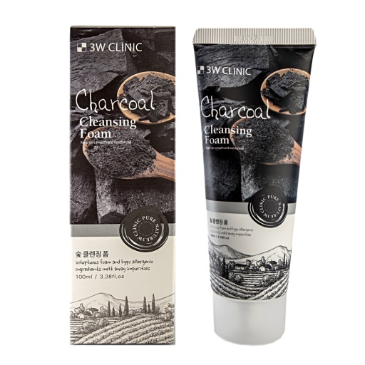 3W CLINIC Charcoal Cleansing Foam 100 оптом
